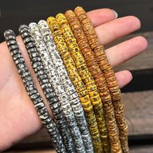 厂家直销藏式牛骨十字经文隔片牦牛骨隔片文玩佛珠饰品隔珠散珠配