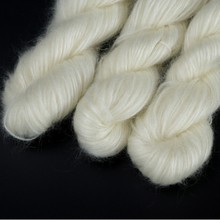 梦羽白厂丝真丝马海毛中空链条手染线白胚毛线专用线胚手染线材