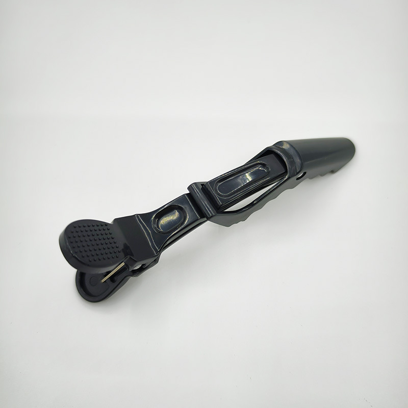 Pince crocodile noire en plastique de style coréen, outil spécial coiffeur pour coloration et permanente, pince bec de canard_voghion.com