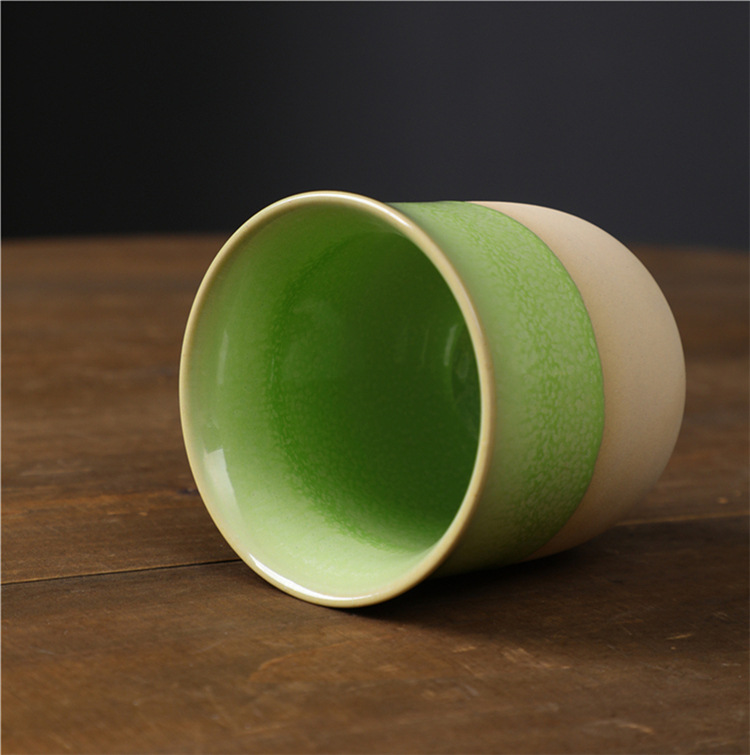 Vintage Ceramic Tea Bowl Japanese Style Espresso Cup Rustic_voghion.com