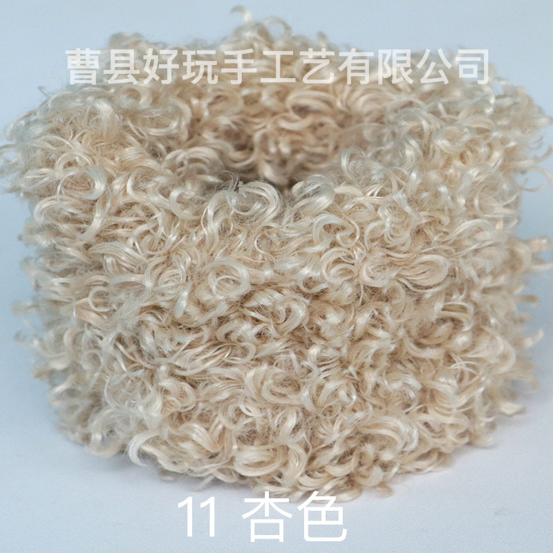 Suministro directo de fábrica 10mm lana rizado palo trenzado Super grueso Super denso hecho a mano DIY pequeña leche perro pelo raíz al por mayor