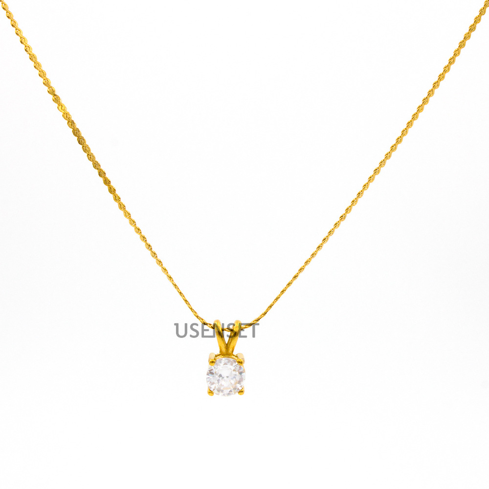 10g Weight Fashion Geometric Stainless Steel Plating Pendant Necklace 1 Piece