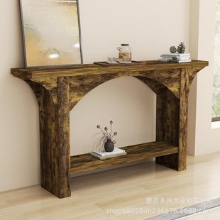 Solid Wood Entryway Cabinet, Foyer Cabinet, Vintage Circular Cabinet, Old Elm Wood Guesthouse Living Room Storage Cabinet