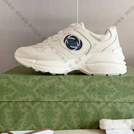 古家纯源环球纯色真皮超火老爹鞋女百搭休闲鞋子女厚底增高动鞋