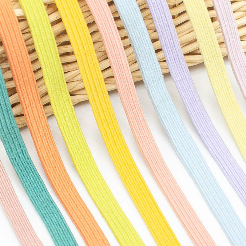 В наличии 0,8 см Двойная Толстая полая цветная нейлоновая резинка, высокоэластичная мягкая резинка, аксессуары для плоской веревки