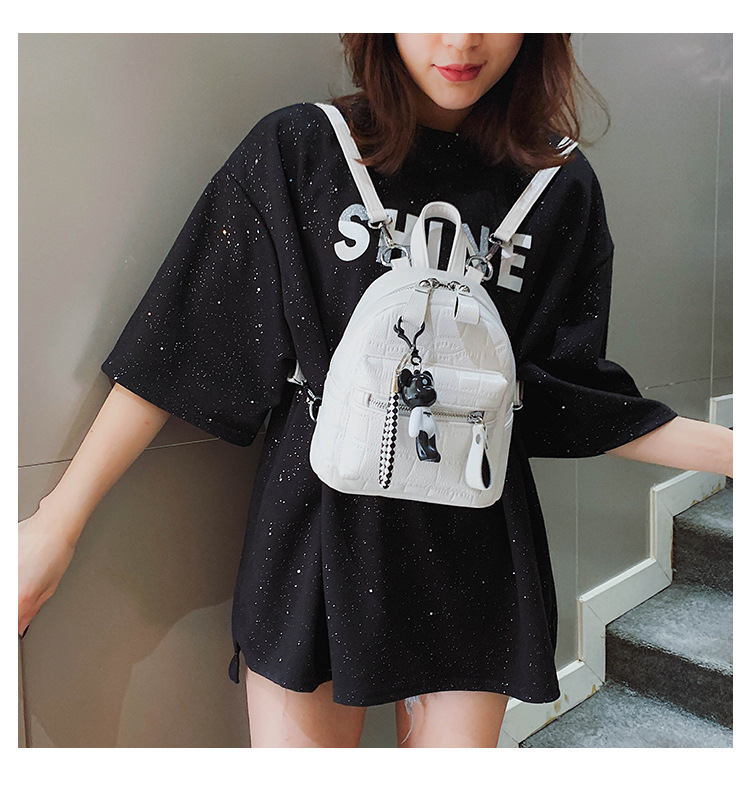 New Korean Fashion Backpack Dualuse Small Single Shoulder Messenger Bagpicture28