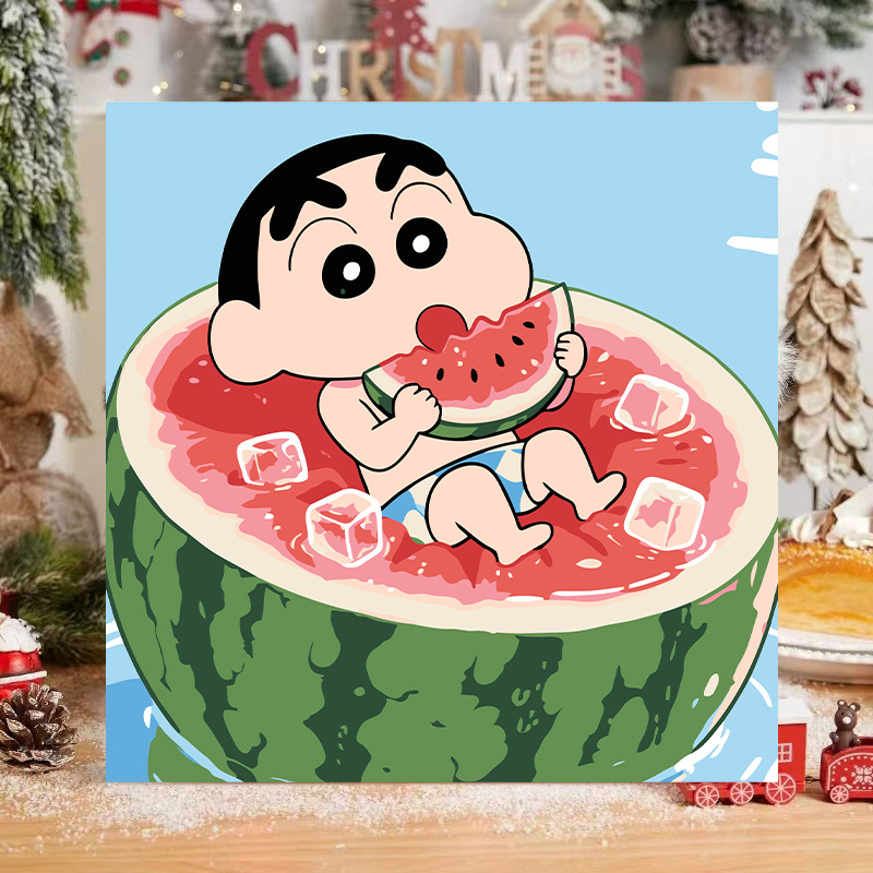 El niño prodigio de Nezha Naohai Diy pintura al óleo digital para colorear a mano Anime Ao Bing Nezha pintura al óleo pintura decorativa