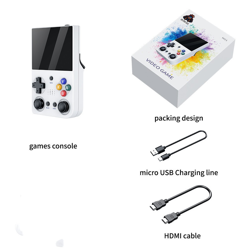 M21 Handheld Game Console, Nostalgic Retro Arcade, Can Be Connected to Tv, Supports Two-Player Portable Game Console
