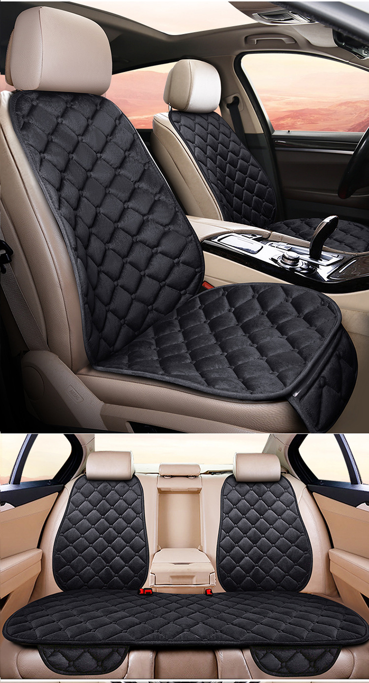 New Diamond plush winter car seat cushion down cotton main driving seat cushion rear office seat cover winter