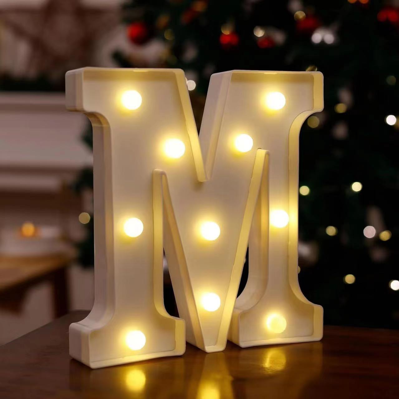 Lámpara LED de Letras y Números de PVC Decorativa para Fiestas y Bodas image 17