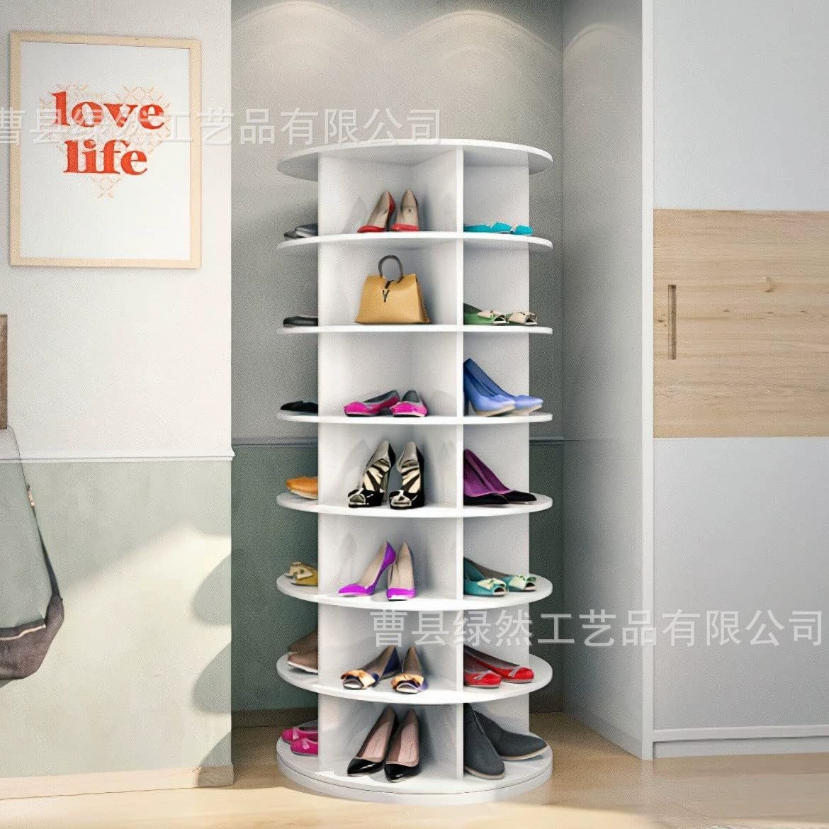 Многоцелевой входной поворотный держатель для обуви Современный простой многослойный шкаф для хранения обуви для домашнего использования экономичный и практичный роторный держатель для обуви