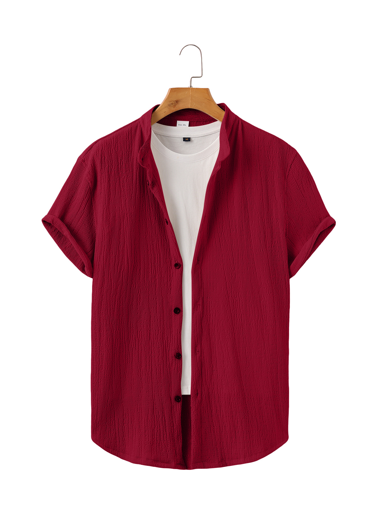Nuevo transfronterizo Europa y América Amazon verano hombre camisa de cuello de manga corta camiseta casual ligera camiseta cardigan hombre