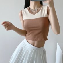 �ļ��¿�ŷ��Ůװʱ��ƴɫ��������T����������C74087