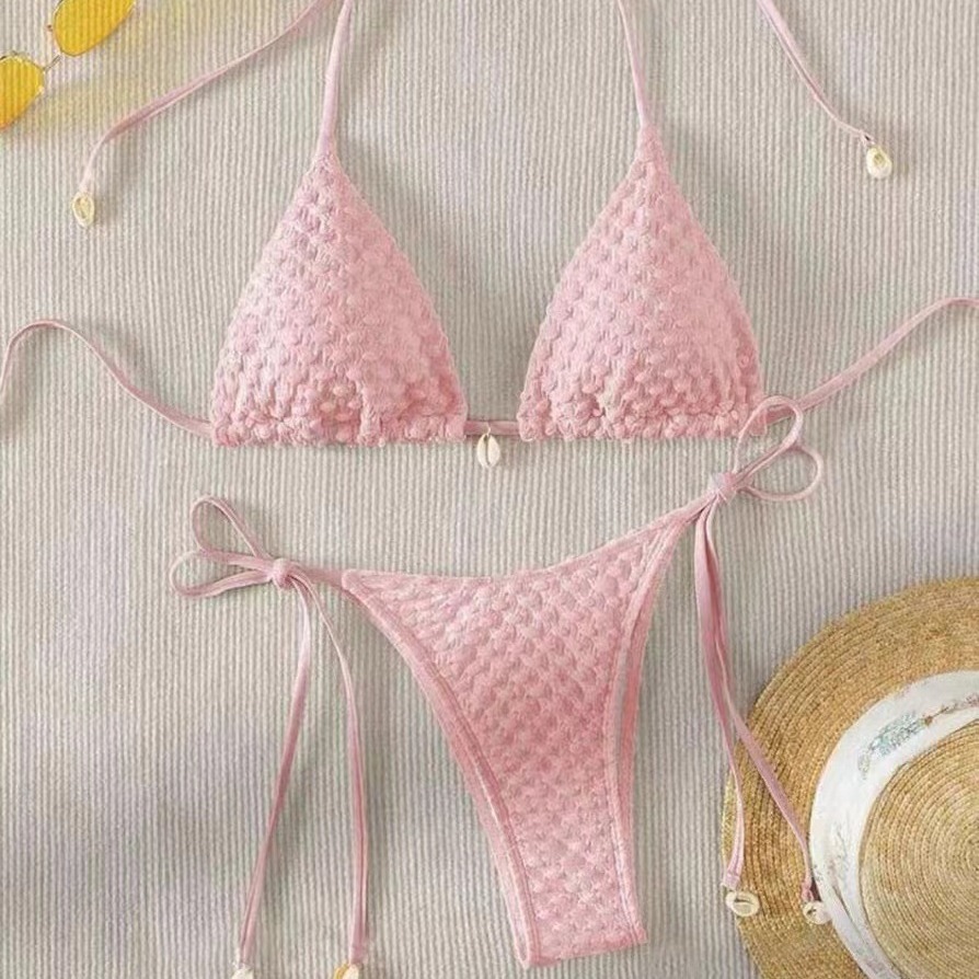 Women's Clothing Women's Sexy Two Piece Swimsuit Style Bikini Special Fabric Swimwear Beach & Pool Ready Modest Coverage_voghion.com