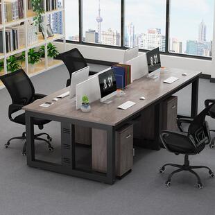 Company Staff Office Desk and Chair Combination Modern Simple Double 4 4 6 Person Office Staff Station Work Table