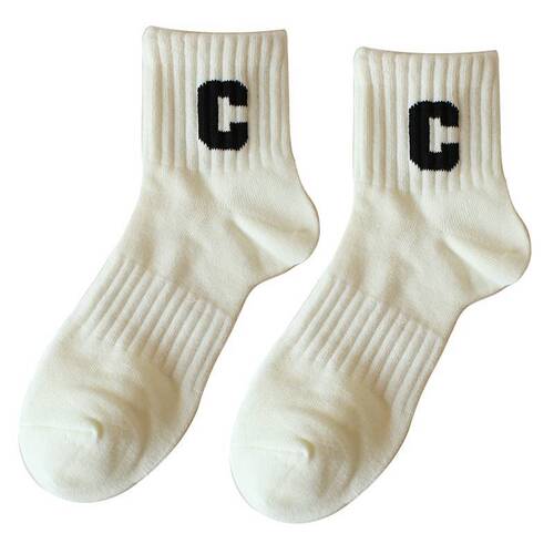 Socks Women's Autumn and Winter Cotton Socks Wholesale Little Red Book Same Style Boat Socks Solid Color Letters Trendy Women's Cotton Socks