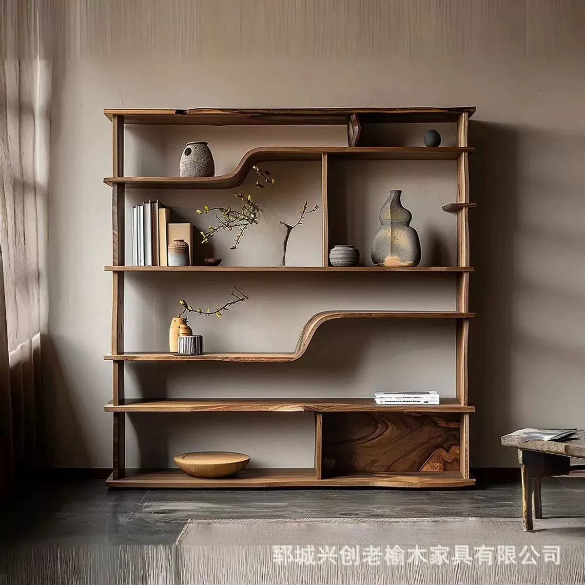 新中式实木博古架茶叶茶架创意多宝阁展示轻奢室茶架置物架展示柜