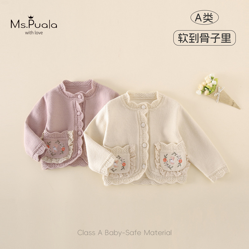 Autumn New Style Infant and Toddler Girls' Clothing, Cute, Soft, Thin, and Sweet Knit Sweater, Delicate and Comfortable Sweater Autumn New Style Infant and Toddler Girls' Clothing, Cute, Soft, Thin, and Sweet Knit Sweater, Delicate and Comfortable Sweater