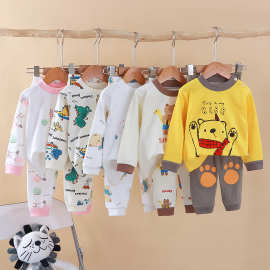 2025新款儿童纯棉内衣套装男童女童秋衣秋裤婴幼儿睡衣家居服批发