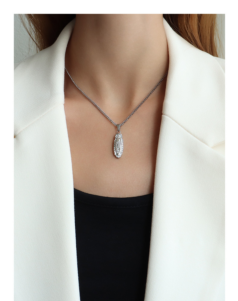 PVD Coated Real Gold Plated Geometric Titanium Steel Fashion Waterproof Non Tarnish Necklace display picture 7