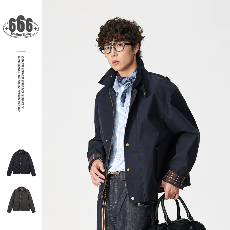 Answer Me Niche Trendy Brand British Style Retro Old Money Style Work Jacket Men's Hunting Jacket W508
