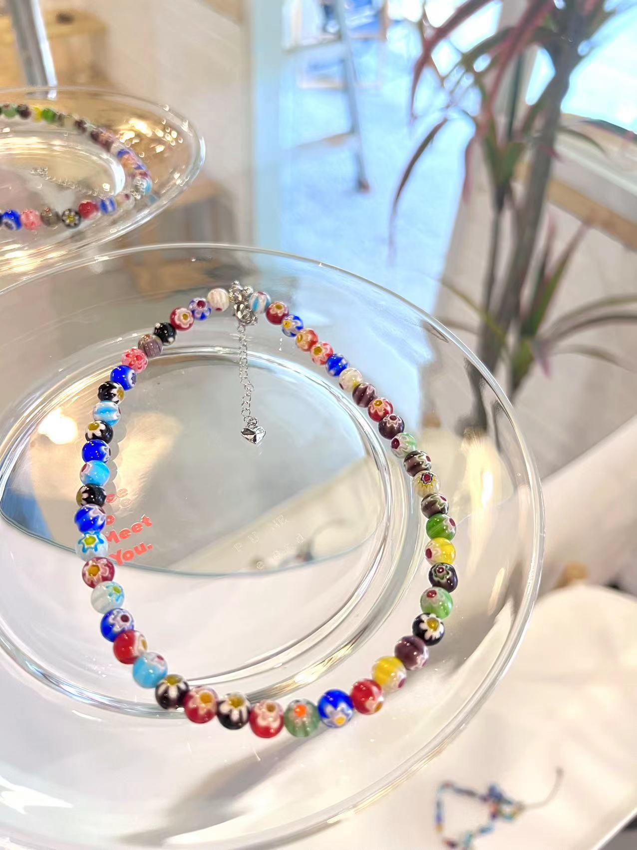 Small design beaded bracelet handmade