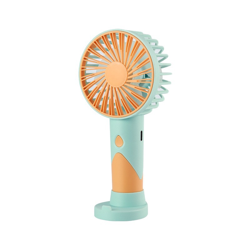 Mini ventilador portátil de color macarron con base, carga usb, pequeño ventilador de escritorio portátil regalo de verano image 8