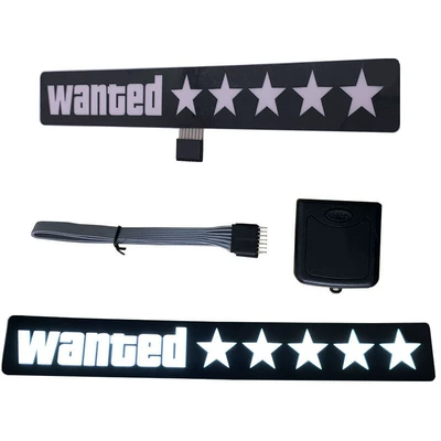 Wanted Five-Star Car Stickers El | Cold light sheet - wantedwhite