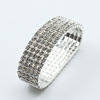 Jewelry, accessory, elastic shiny bracelet, Korean style, wholesale, diamond encrusted