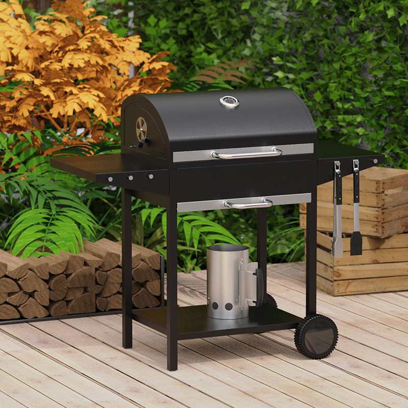 Nueva parrilla americana extraíble transfronteriza, gran engrosamiento a prueba de viento, parrilla de jardín al aire libre, rejilla de barbacoa de carbón