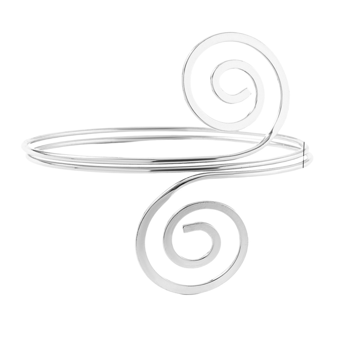 Nuevos productos transfronterizos europeos y estadounidenses exagerados pulsera espiral exportación de moda retro enrollamiento brazalete de metal personalidad manguito