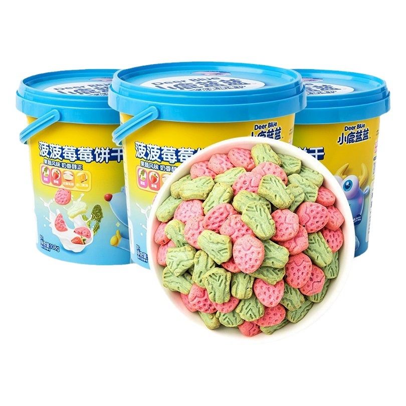 Печенье-палочки Little Deer Blue Blue Strawberry 108г: питательное и полезное для прорезывания зубов, детский перекус от бренда Little Deer