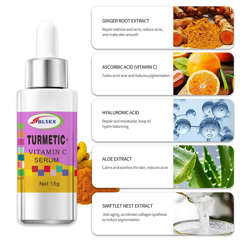 Siero alla vitamina c con olio di curcuma idratante viso_voghion.com