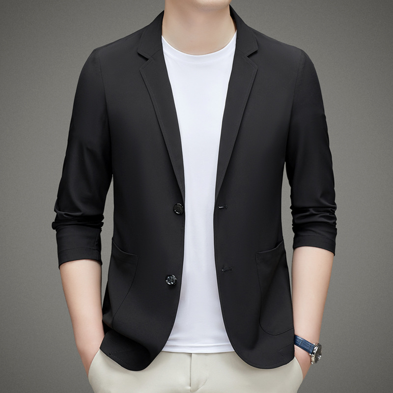 2025 Summer Sun Protection Suit Thin Jacket Men's Ice Silk Small Suit Anti-Uv Outdoor Fishing Sun Protection Suit