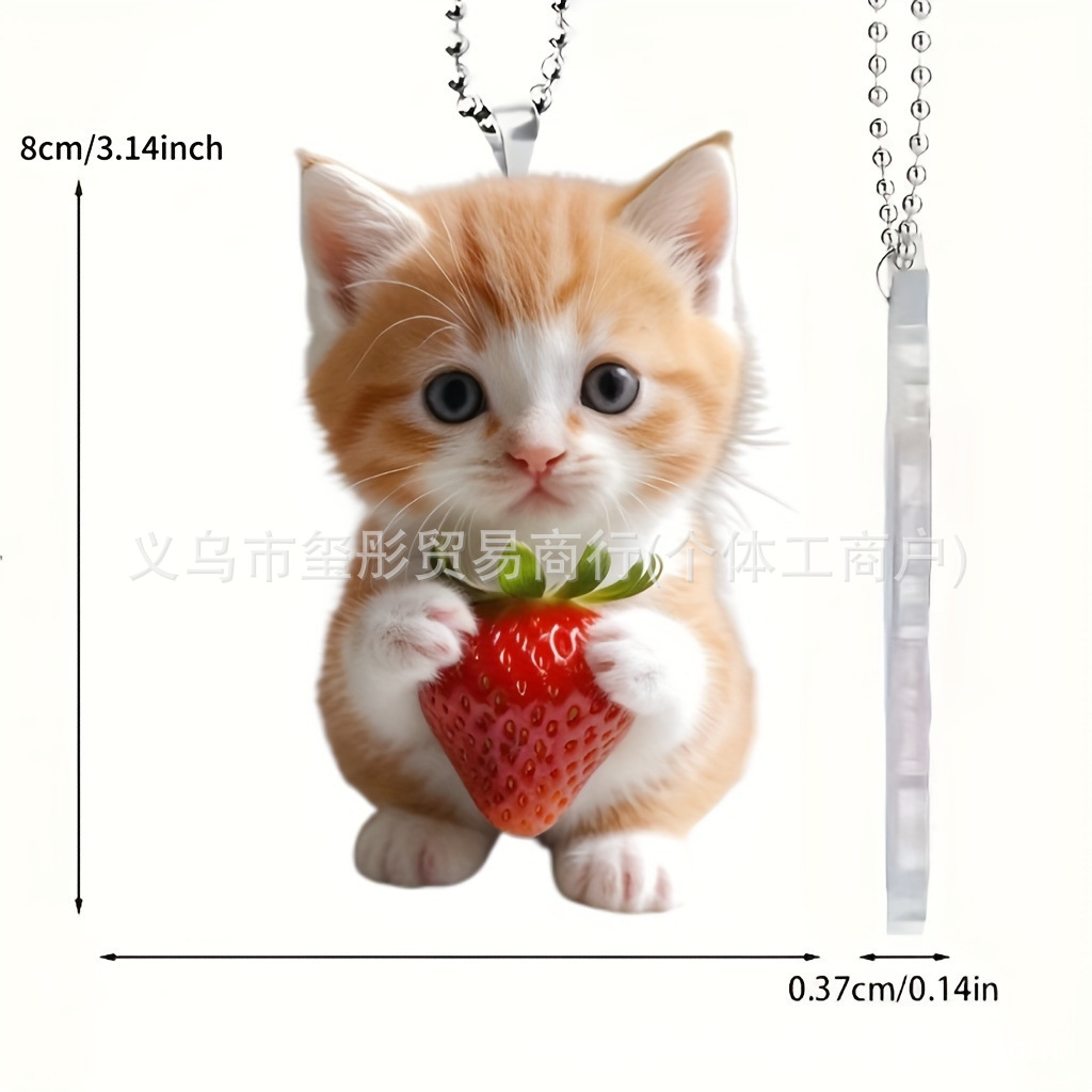 Nuevo acrílico plano transfronterizo para gatos colgantes 2D image 4