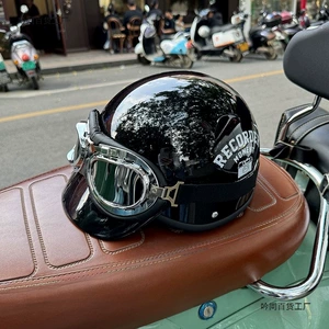 Retro Motorcycle Electric Vehicle Helmet 3C Certified Men Women Safety Half Helmet