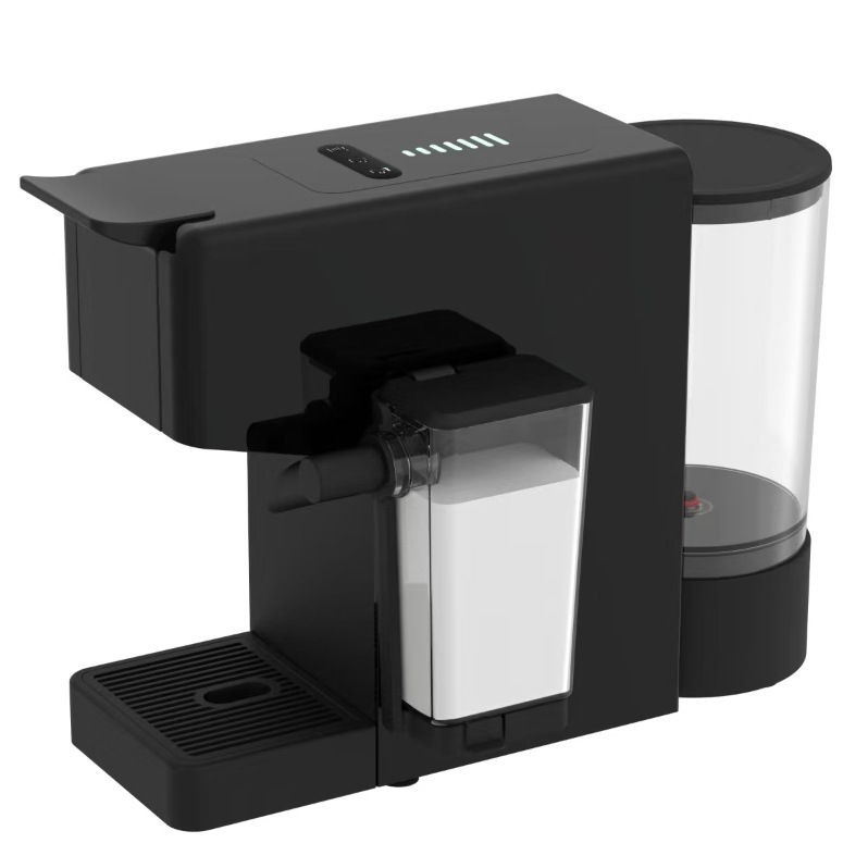 Cafetera totalmente automática con cápsulas y enchufe estándar europeo para uso doméstico con tanque de leche, calentamiento instantáneo eléctrico.