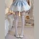 New Cat Stitching White Silk Stockings Women's Pure Desire Bow Lolita Fake High Socks Spice Girls Pantyhose