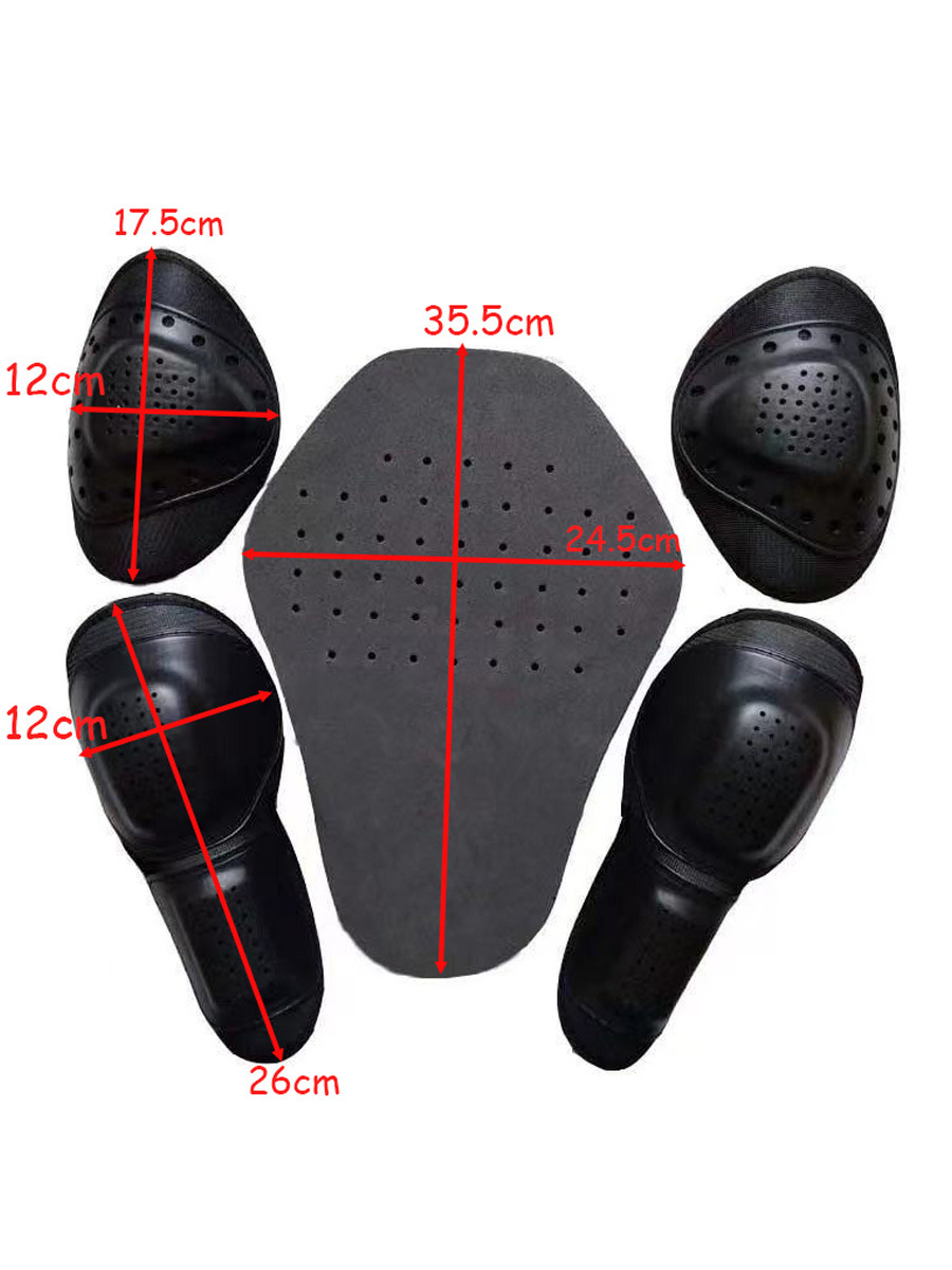Protector de motocicletas de carreras de motocicletas anti-caída protector incorporado 7 piezas de cubierta de espalda rodilla protector de pecho protector de codos protector de hombros