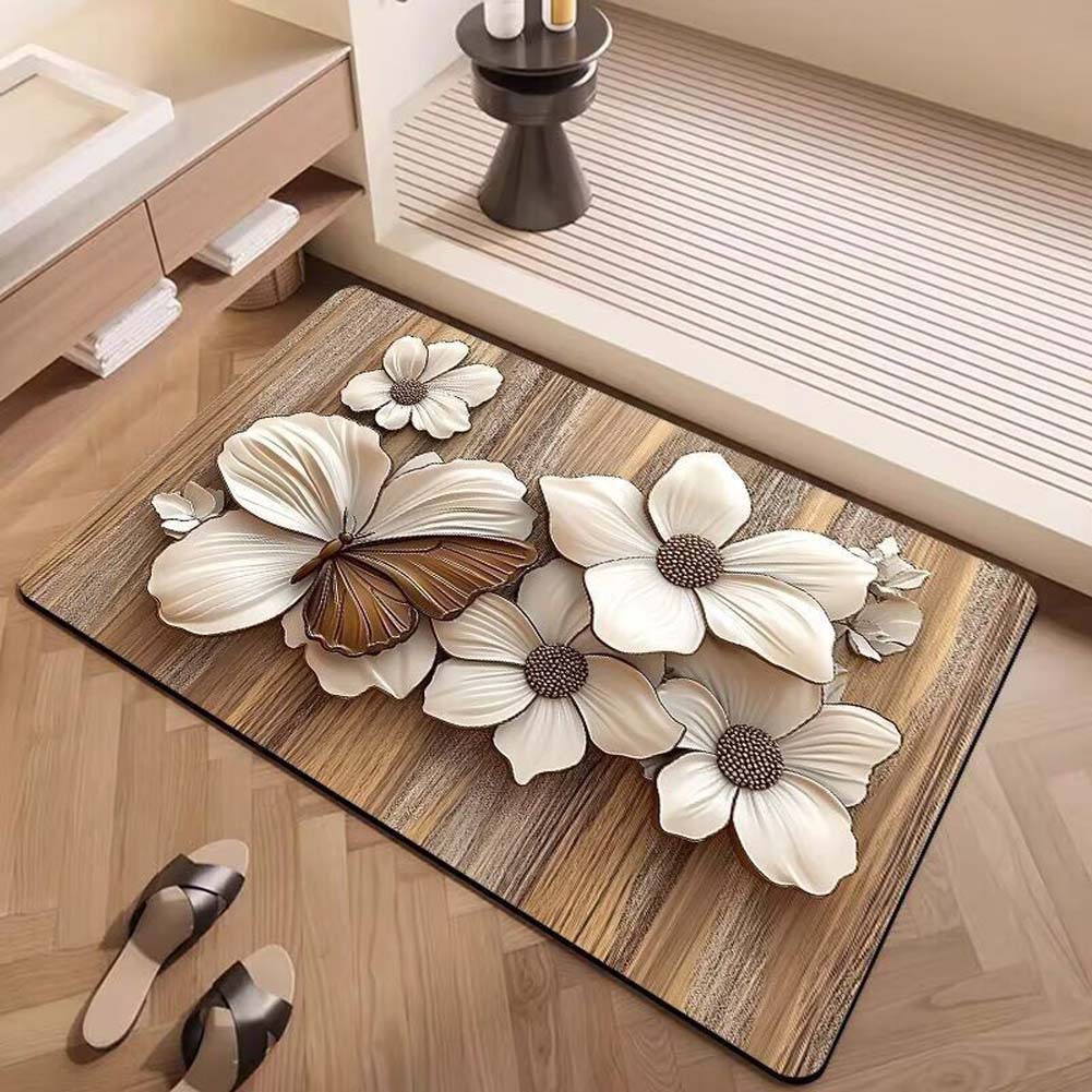 Alfombras de suelo de baño de generación de Temu transfronterizas almohadillas de absorción de agua y antideslizantes de baño de sentido superior almohadillas de barro de diatomeas image 14