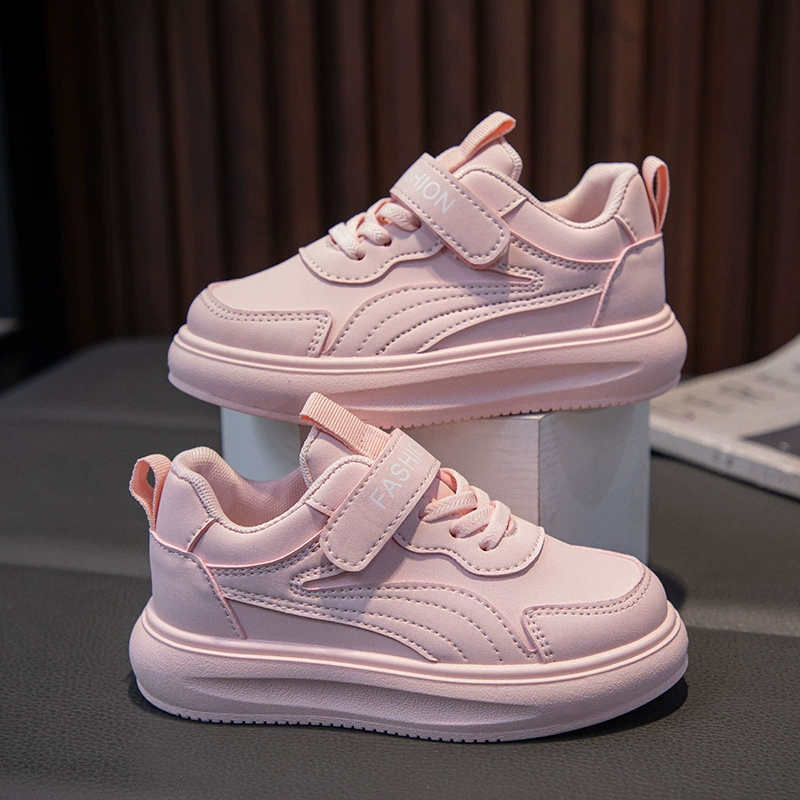 Children's demi-season sneakers, comfortable breathable casual footwear for men and women, white shoes