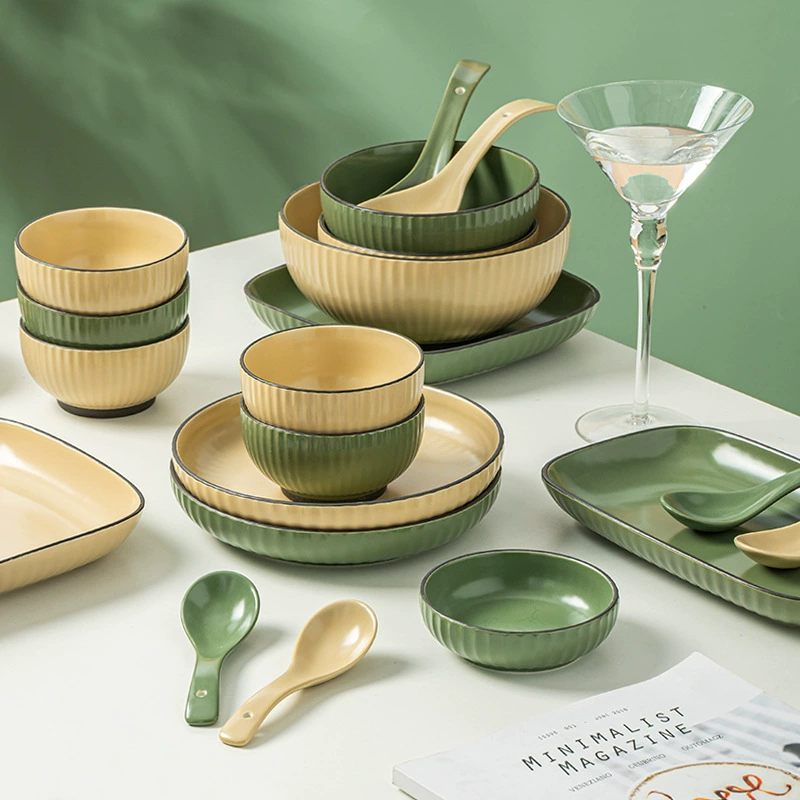 Tableware, set, creative ceramic soup bowl, simple and elegant design