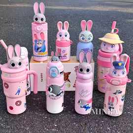 疯狂动物城朱迪儿童保温杯女孩上学专用杯子2025新款高颜值水杯