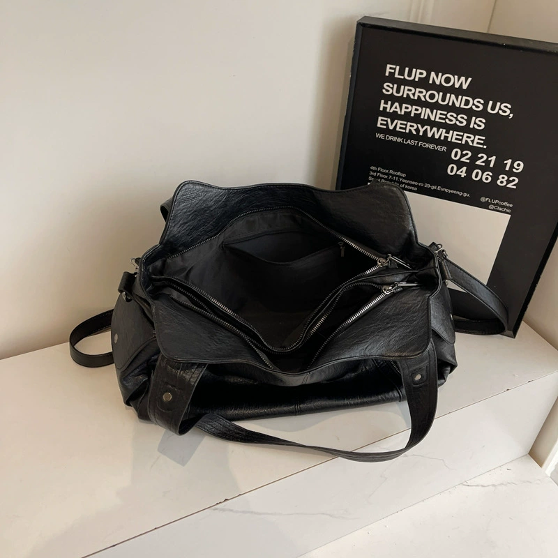 (Cross-border trading), retro capacious handheld one-shoulder bag, genuine leather