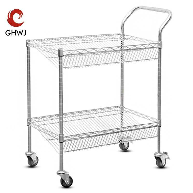 二层双层斜面式手推车电商物流分拣车仓库拣货车配货车厂家批发