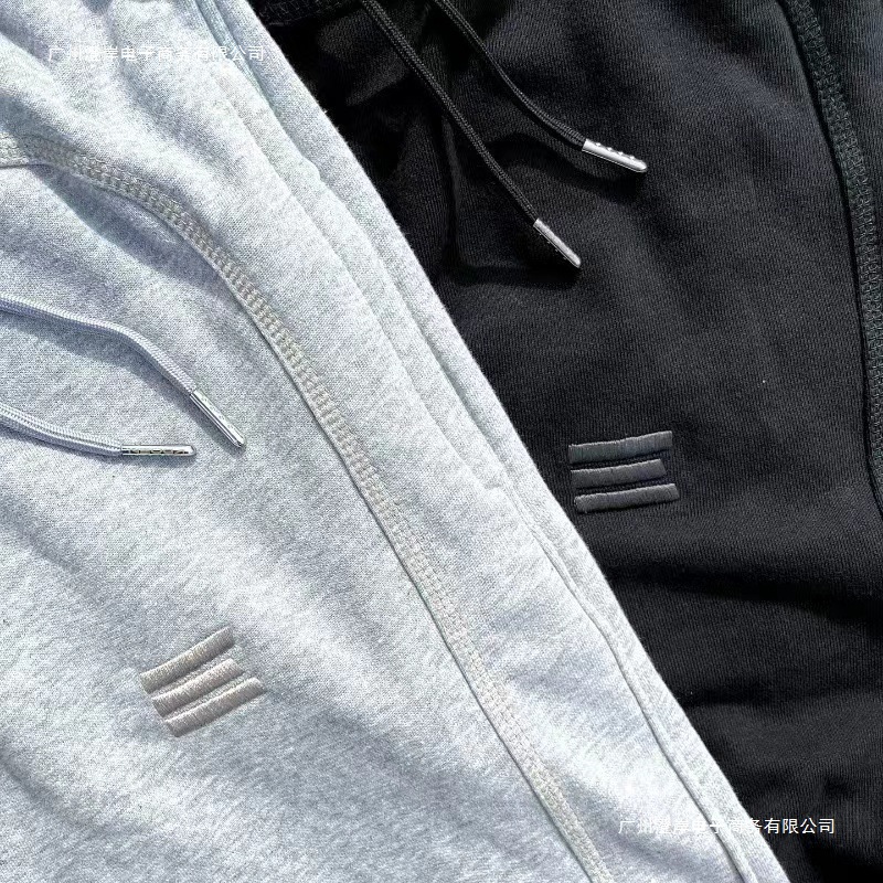 2025 New Cross-Border Cotton Jogger Pants for Men, Three-Stripe Embroidered, Trendy, Versatile, Casual, Cartoon Style, No Tag