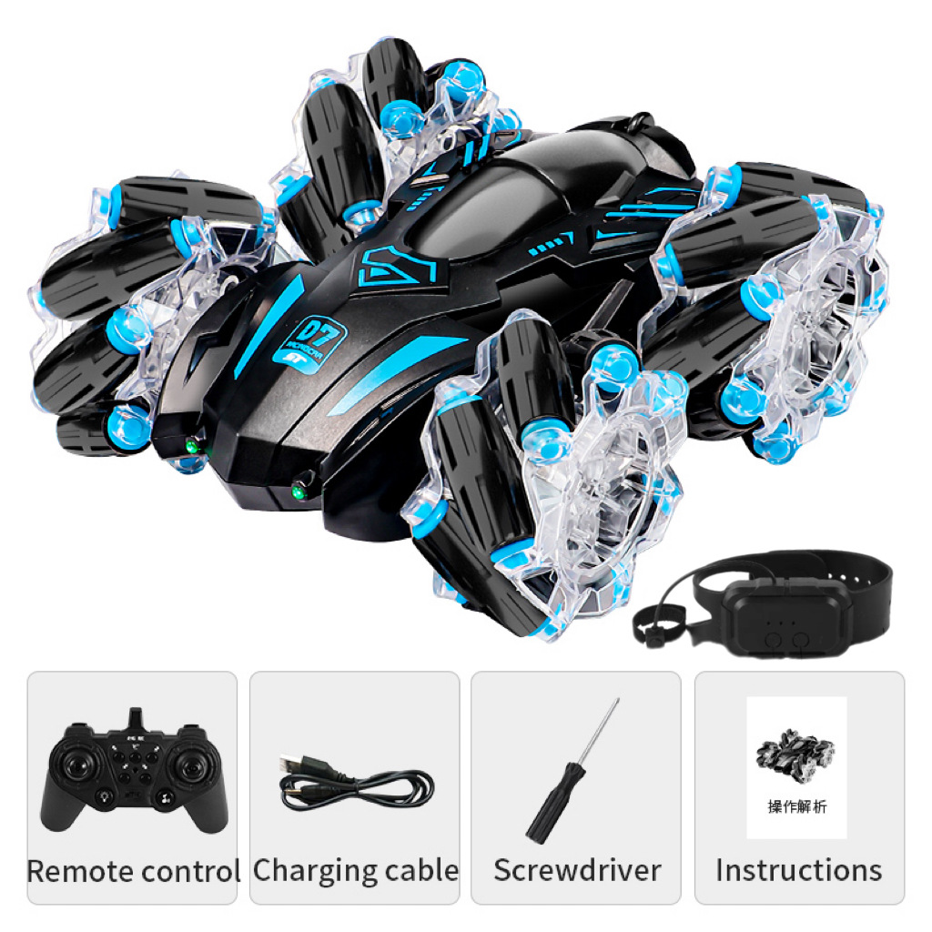 Nuevos productos transfronterizos seleccionados Sensor de gestos para niños Coche de control remoto Juguete Mini 2.4G Truco de deformación a la deriva Coche de doble cara