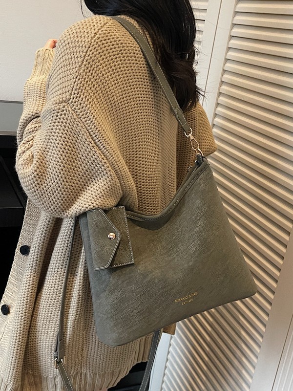 Bolso de tela de seda retro para mujeres 2025 nuevo nicho coreano de gran capacidad bolso de hombro mochila bolsa de moda vagabundo