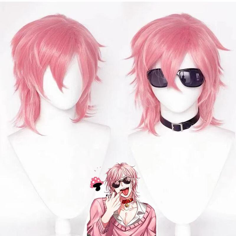 【Xi Jun】Yarichin Bitch Club Yuriko Kaidou Cosplay Wig Pink Short Style with Upturned Bangs