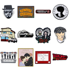 InitialD老友胸針徽章服裝背包飾品配飾別針跨境外貿熱銷合金胸章